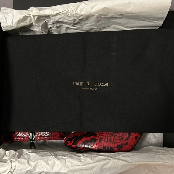 Rag & Bone Ellis Boot Red/Black NWT Size 7.5 - Picture 8 of 11